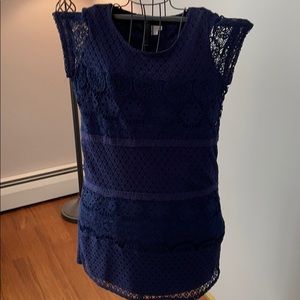 Navy crocheted dress